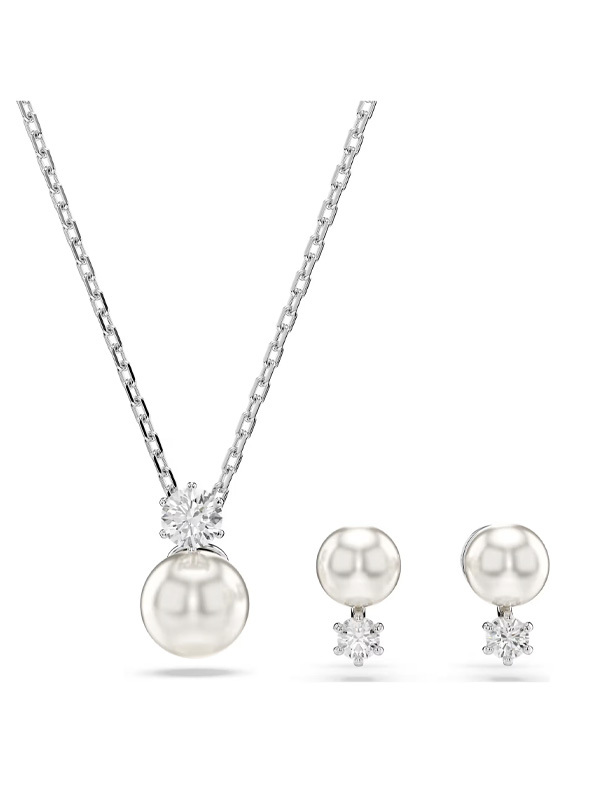 Swarovski Halsband och Örhängen Matrix GiftSet - Silver