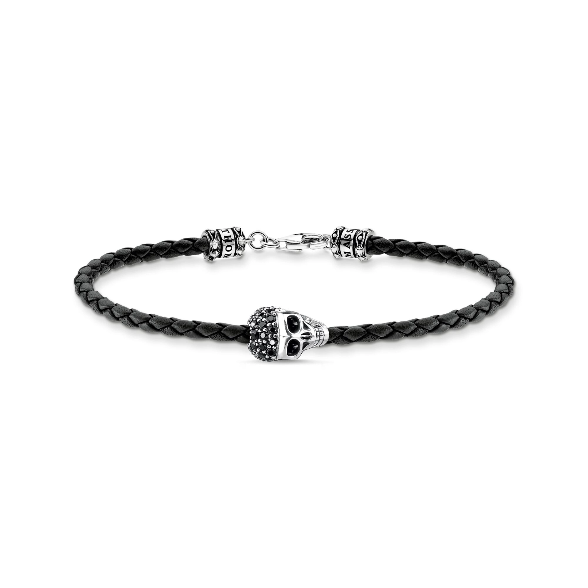 Thomas Sabo - Armband Dödskalle Läder & Silver