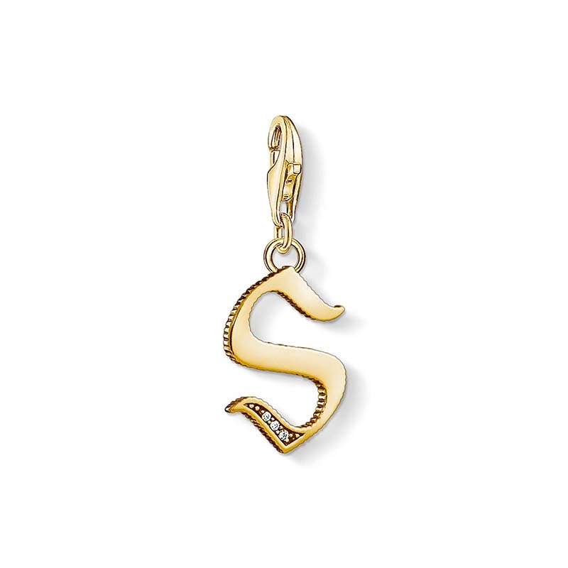 Thomas Sabo - Berlock Bokstav S Guld Thomas Sabo