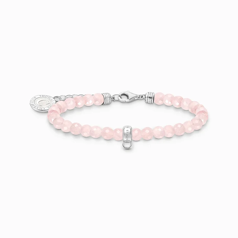 Thomas Sabo - Charm-armband med Rosa Pärlor