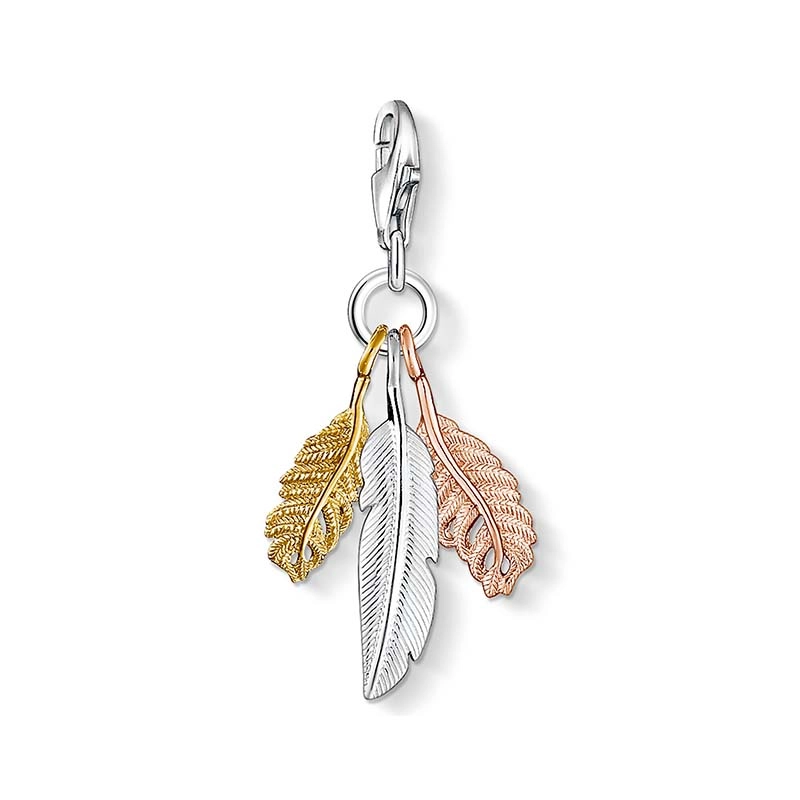 Thomas Sabo - Tre Fjädrar - Silver, Guld, Rosé Berlock